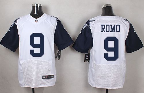 Nike Cowboys #9 Tony Romo White Mens Stitched NFL Elite Rush Jersey