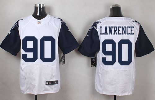 Nike Cowboys #90 Demarcus Lawrence White Mens Stitched NFL Elite Rush Jersey