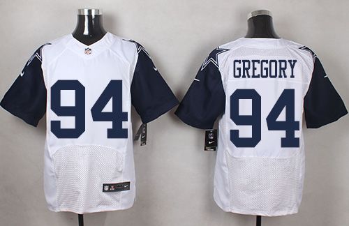 Nike Cowboys #94 Randy Gregory White Mens Stitched NFL Elite Rush Jersey