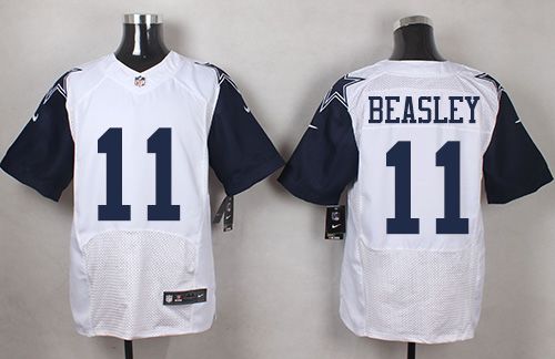 Nike Cowboys #11 Cole Beasley White Mens Stitched NFL Elite Rush Jersey