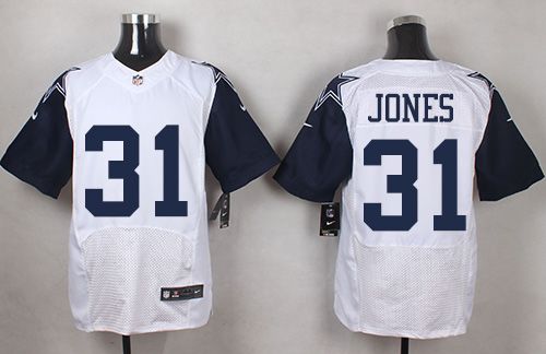 Nike Cowboys #31 Byron Jones White Mens Stitched NFL Elite Rush Jersey