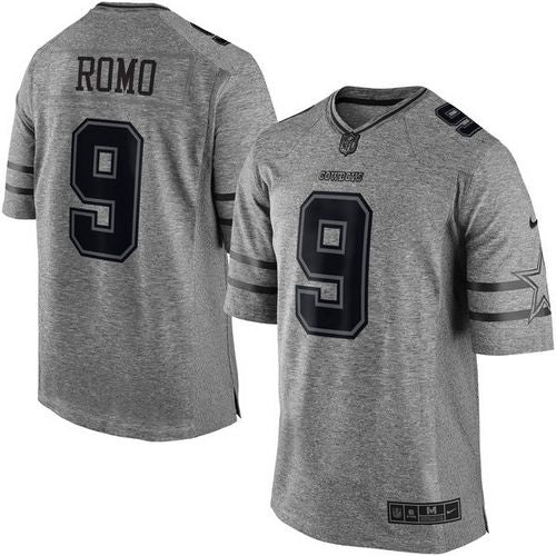 Nike Cowboys #9 Tony Romo Gray Mens Stitched NFL Limited Gridiron Gray Jersey