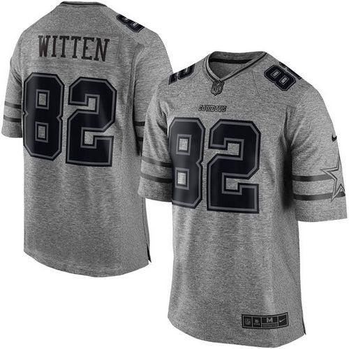 Nike Cowboys #82 Jason Witten Gray Mens Stitched NFL Limited Gridiron Gray Jersey