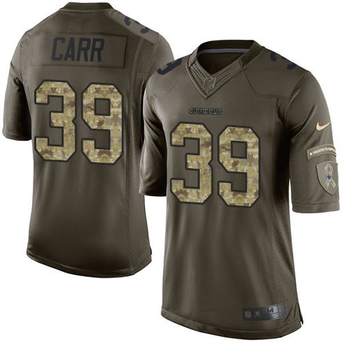 Nike Cowboys #39 Brandon Carr Green Mens Stitched NFL Limited Salute To Service Jersey