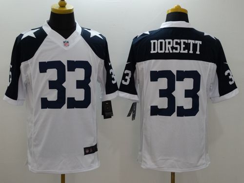 Nike Cowboys #33 Tony Dorsett White Thanksgiving Throwback Mens Stitched NFL Limited Jersey