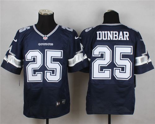 Nike Cowboys #25 Lance Dunbar Navy Blue Team Color Mens Stitched NFL Elite Jersey