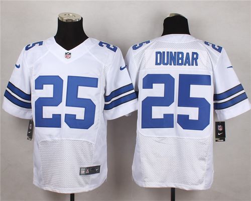 Nike Cowboys #25 Lance Dunbar White Mens Stitched NFL Elite Jersey