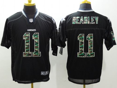 Nike Cowboys #11 Cole Beasley Black Mens Stitched NFL Elite Camo Fashion Jersey