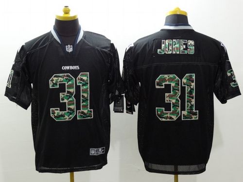 Nike Cowboys #31 Byron Jones Black Mens Stitched NFL Elite Camo Fashion Jersey