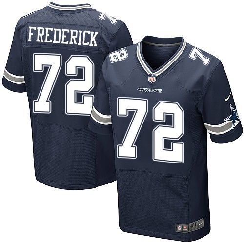 Nike Cowboys #72 Travis Frederick Navy Blue Team Color Mens Stitched NFL Elite Jersey