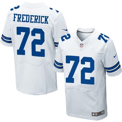 Nike Cowboys #72 Travis Frederick White Mens Stitched NFL Elite Jersey