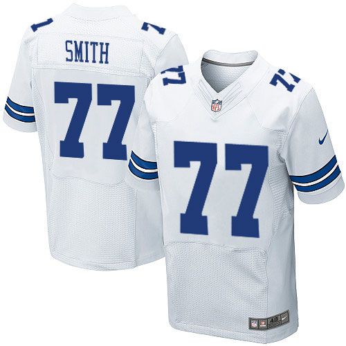 Nike Cowboys #77 Tyron Smith White Mens Stitched NFL Elite Jersey