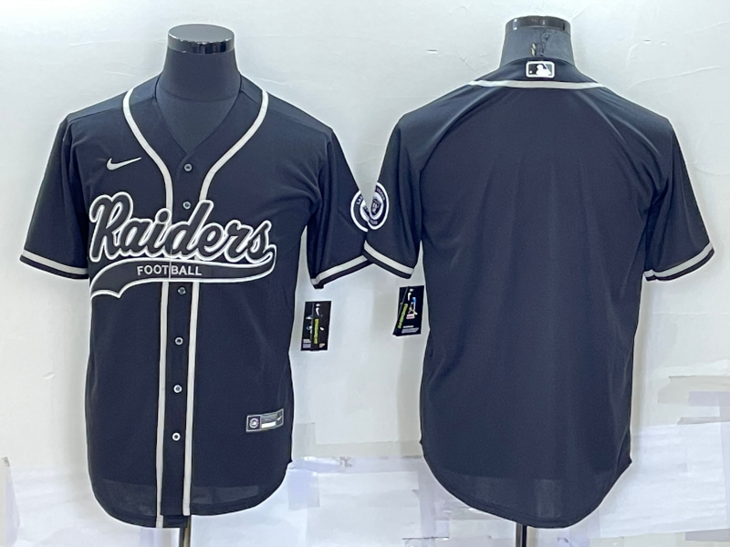 Mens Las Vegas Raiders Blank Black Cool Base Stitched Baseball Jersey