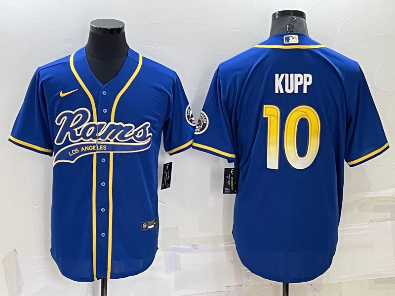 Mens Los Angeles Rams #10 Cooper Kupp Royal Cool Base Stitched Baseball Jersey