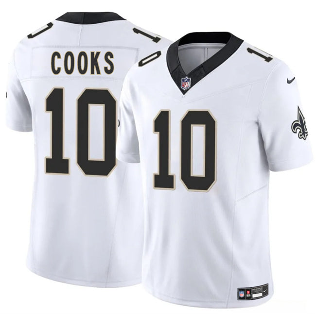 Mens New Orleans Saints #10 Brandin Cooks White 2025 FUSE Vapor Limited Stitched Football Jersey