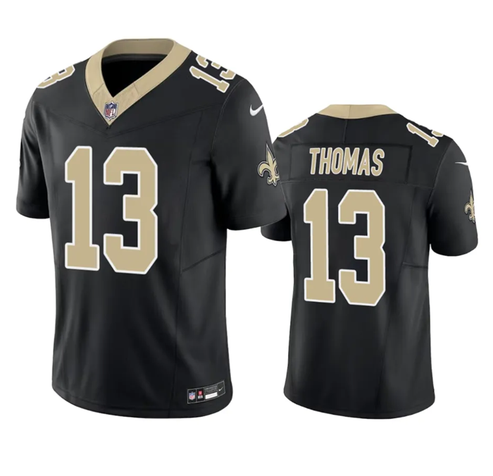 Mens New Orleans Saints #13 Michael Thomas Black 2023 FUSE Vapor Untouchable Limited Stitched Jersey