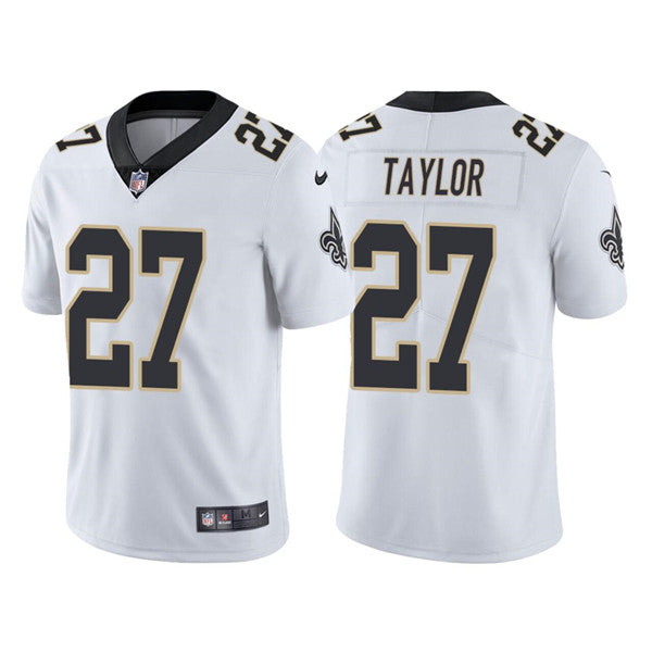 Mens New Orleans Saints #27 Alontae Taylor White Vapor Limited Stitched Jersey