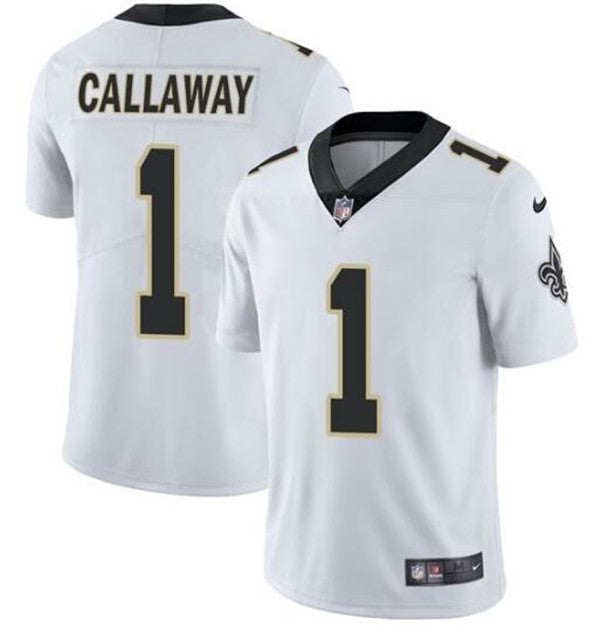 Mens New Orleans Saints #1 Marquez Callaway 2021 White Vapor Untouchable Limited Stitched Jersey