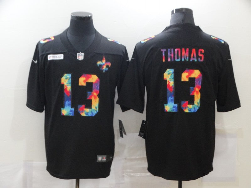 Mens New Orleans Saints #13 Michael Thomas 2020 Black Crucial Catch Limited Stitched Jersey