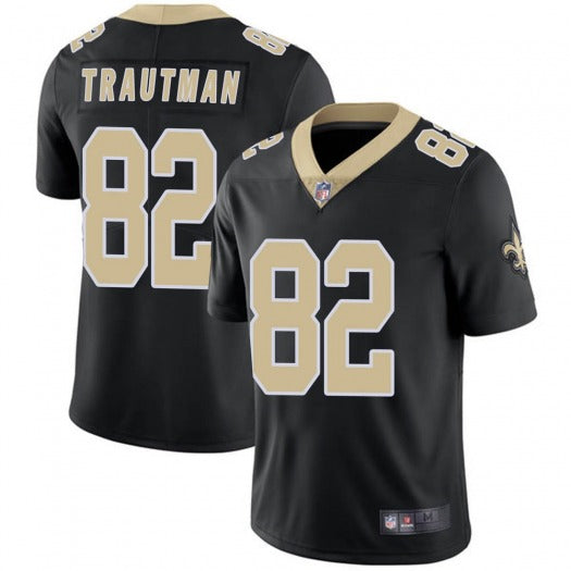 Mens New Orleans Saints #82 Adam Trautman Black Vapor Untouchable Limited Stitched Jersey