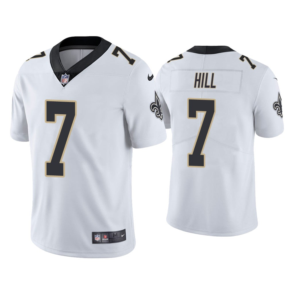 Mens New Orleans Saints #7 Taysom Hill White Vapor Untouchable Limited Stitched Jersey