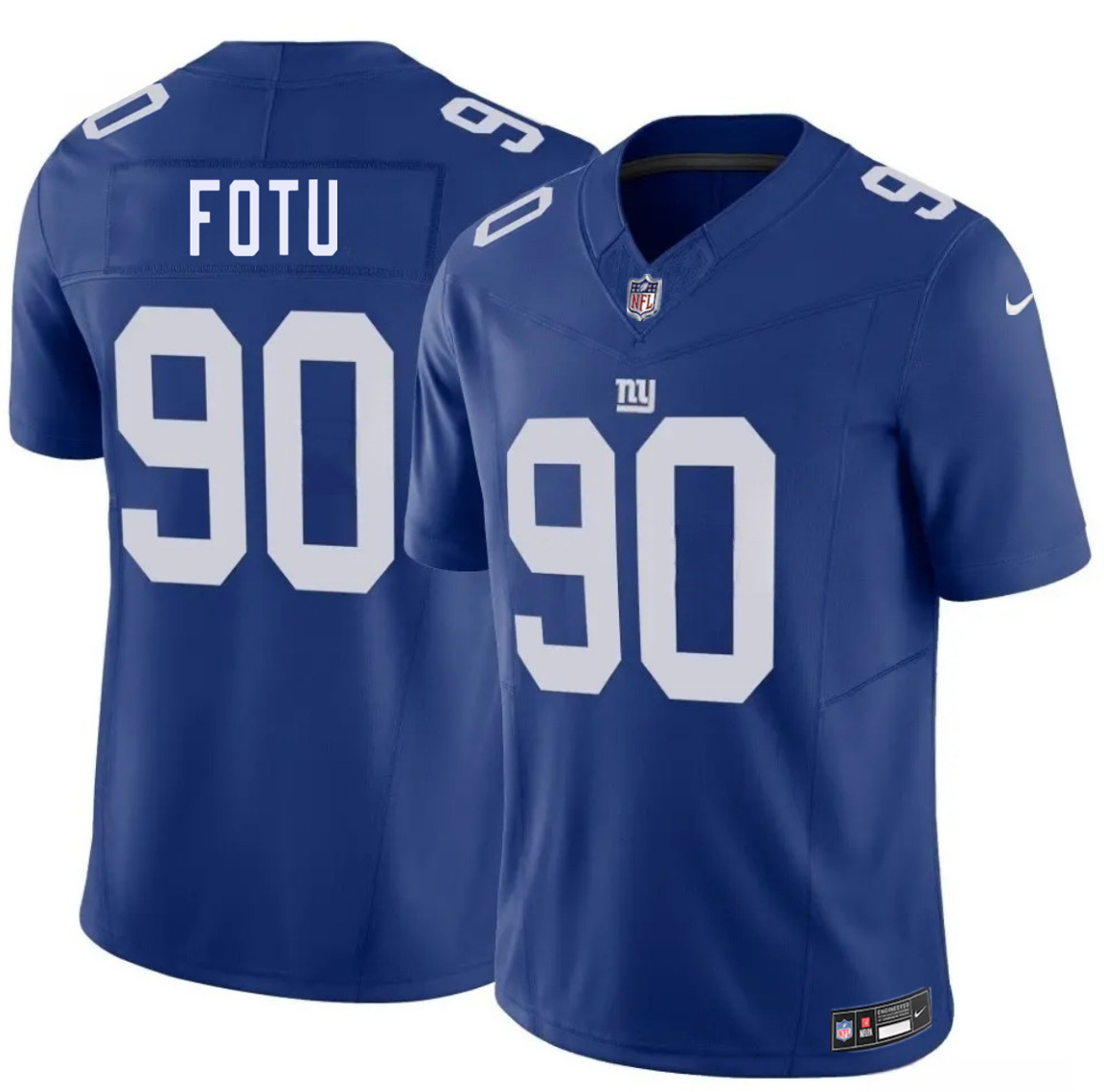Mens New York Giants #90 Leki Fotu Blue 2026 FUSE Vapor Untouchable Limited Stitched Jersey
