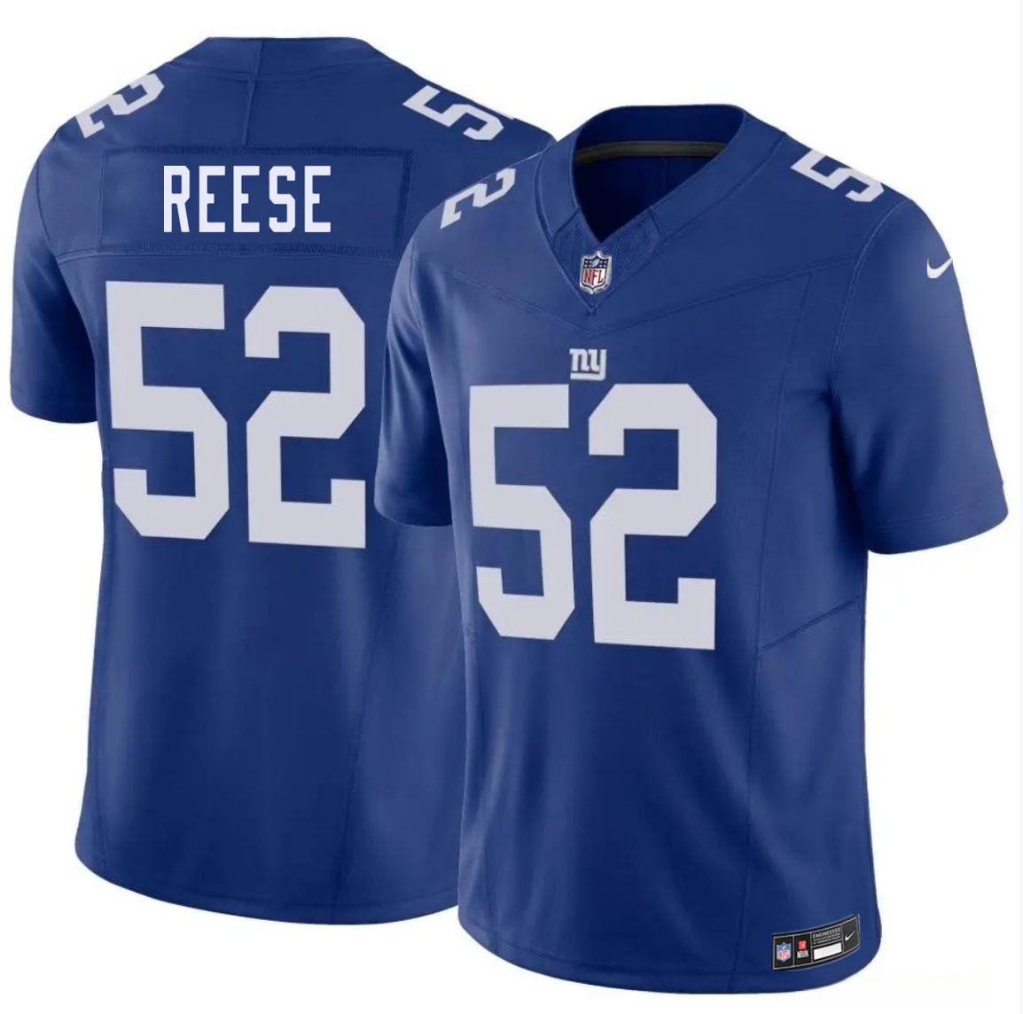 Mens New York Giants #52 Arvell Reese Blue 2026 Draft FUSE Vapor Untouchable Limited Stitched Jersey