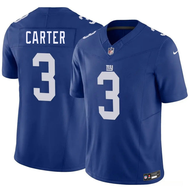 Mens New York Giants #3 Abdul Carter Blue 2026 FUSE Vapor Untouchable Limited Stitched Jersey
