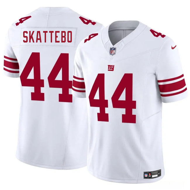 Mens New York Giants #44 Cam Skattebo White 2025 Draft FUSE Vapor Untouchable Limited Stitched Jersey