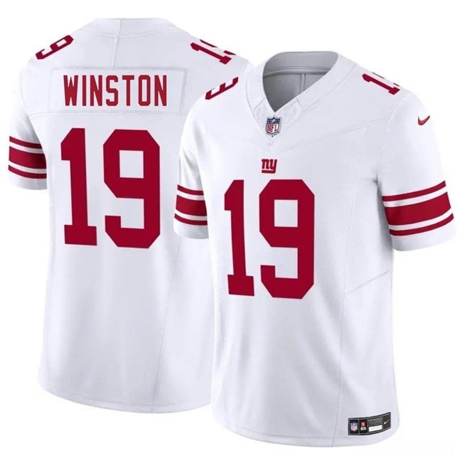 Mens New York Giants #19 Jameis Winston White 2025 FUSE Vapor Untouchable Limited Stitched Jersey
