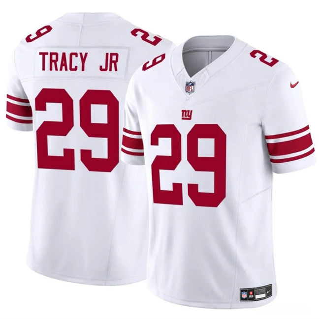 Mens New York Giants #29 Tyrone Tracy Jr White 2023 FUSE Vapor Untouchable Limited Stitched Jersey