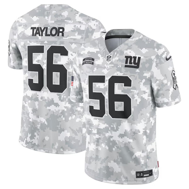 Mens New York Giants #56 Lawrence Taylor 2024 FUSE Arctic Camo Salute to Service Limited Stitched Football Jersey
