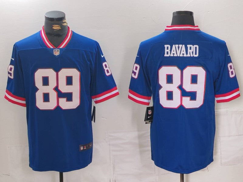 Mens New York Giants #89 Mark Bavaro Royal Vapor Untouchable Classic Retired Player Stitched Jersey