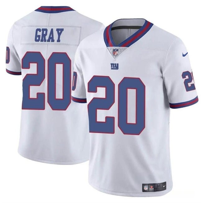 Mens New York Giants #20 Eric Gray White Color Rush Limited Stitched Jersey