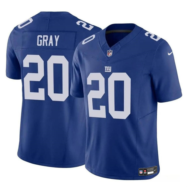 Mens New York Giants #20 Eric Gray Blue 2023 FUSE Vapor Untouchable Limited Stitched Jersey