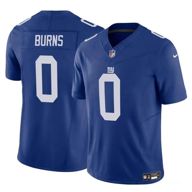 Mens New York Giants #0 Brian Burns Blue 2023 FUSE Vapor Untouchable Limited Stitched Jersey