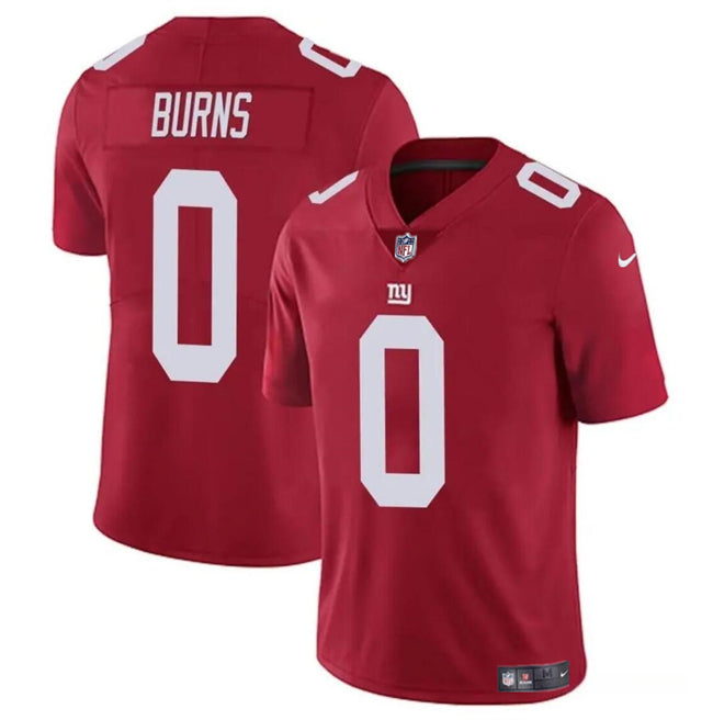 Mens New York Giants #0 Brian Burns Red Vapor Untouchable Limited Stitched Jersey