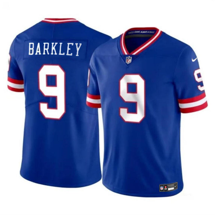 Mens New York Giants #9 Matt Barkley Blue Throwback Vapor Untouchable Limited Stitched Jersey
