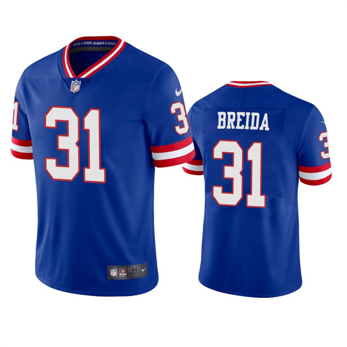 Mens New York Giants #31 Matt Breida Royal Classic Vapor Limited Stitched Jersey