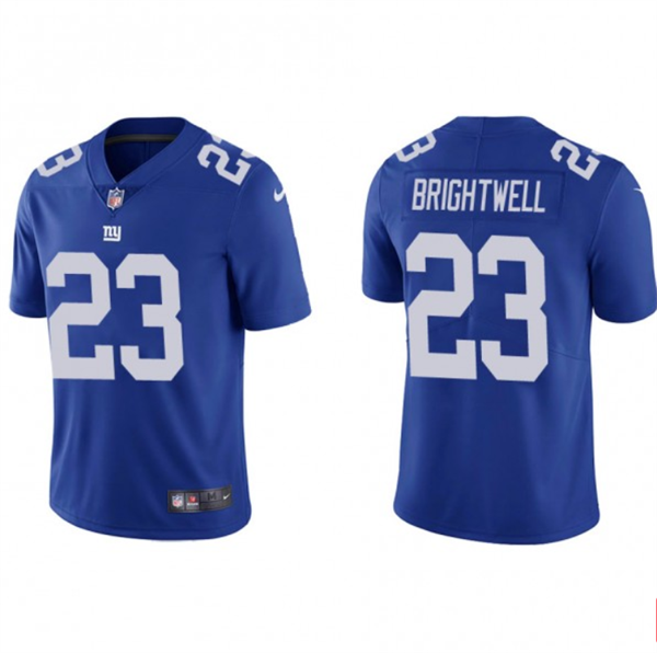 Mens New York Giants #23 Gary Brightwell Blue Vapor Untouchable Limited Stitched Jersey