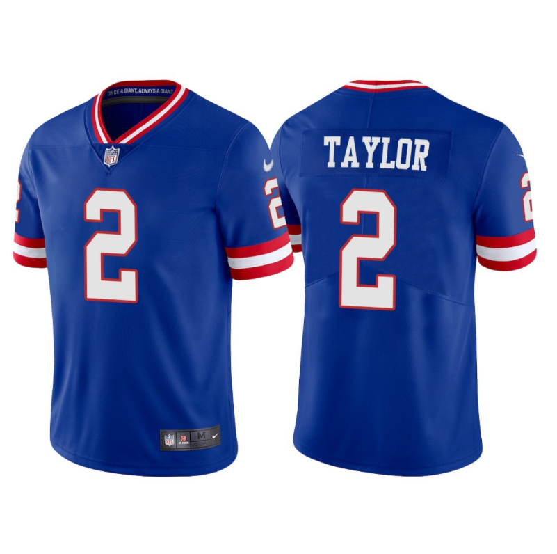 Mens New York Giants #2 Tyrod Taylor Royal Vapor Untouchable Classic Retired Player Stitched Game Jersey