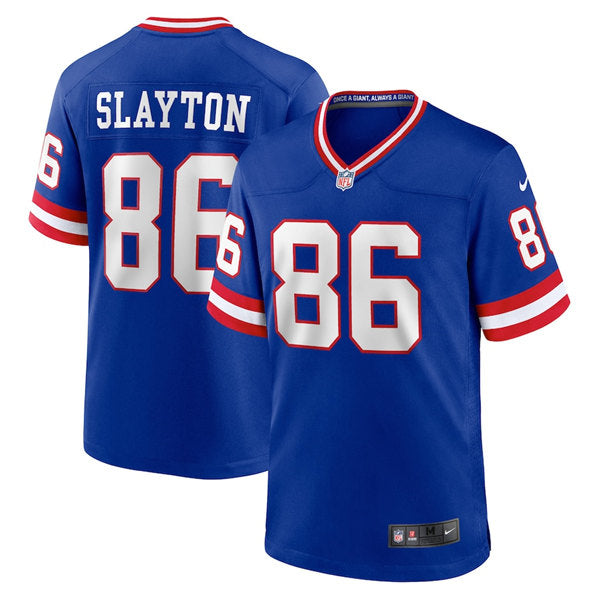 Mens New York Giants #86 Darius Slayton Royal Classic Retired Player Stitched Game Jersey