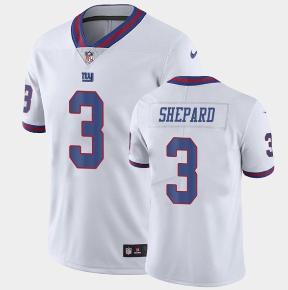 Mens New York Giants #3 Sterling Shepard White Stitched Jersey