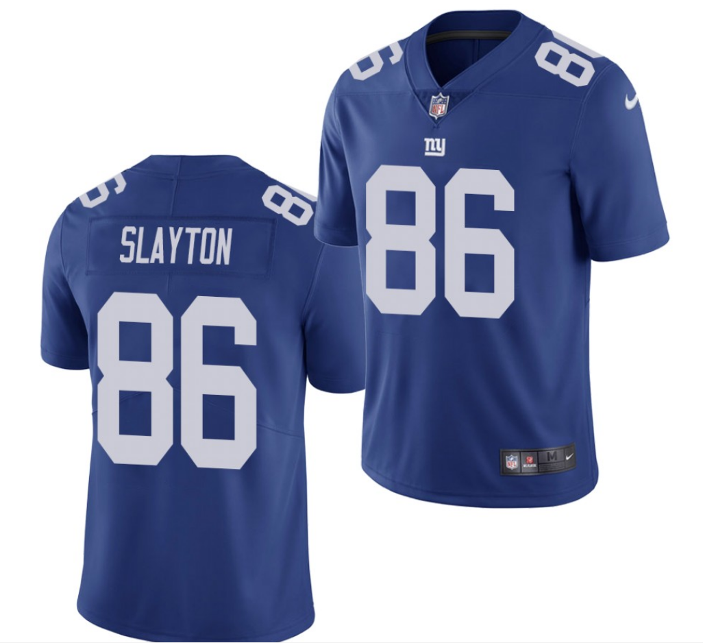 Mens New York Giants #86 Darius Slayton Blue Vapor Untouchable Limited Stitched Jersey