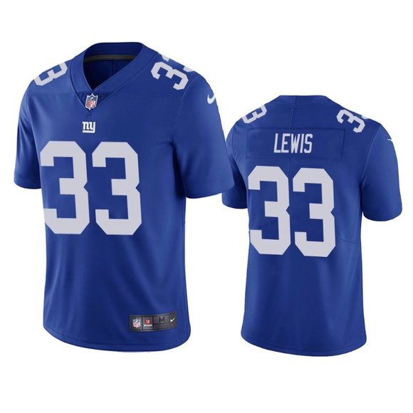 Mens New York Giants #33 Dion Lewis Blue Vapor Untouchable Limited Stitched Jersey