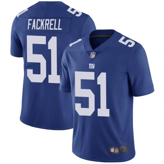 Mens New York Giants #51 Kyler Fackrell Blue Vapor Untouchable Limited Stitched Jersey