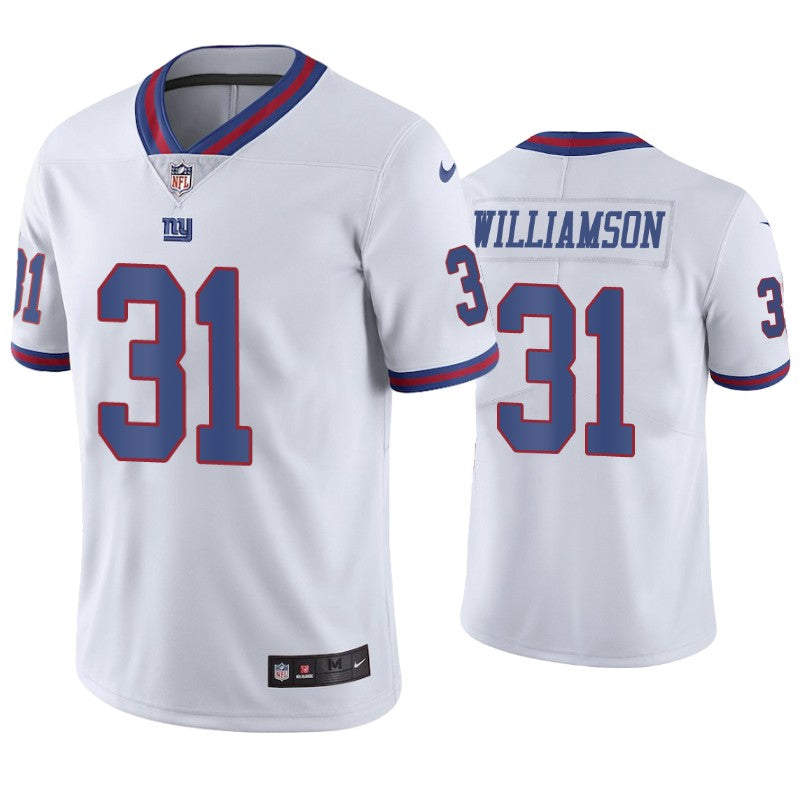 Mens New York Giants #31 Chris Williamson White Color Rush Stitched Jersey