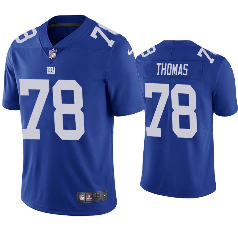 Mens New York Giants #78 Andrew Thomas Blue Vapor Untouchable Limited Stitched Jersey