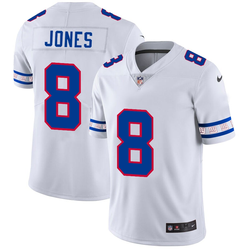 Mens New York Giants #8 Daniel Jones White 2019 Team Logo Cool Edition Stitched NFL Jersey