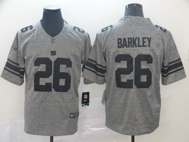 Mens New York Giants #26 Saquon Barkley Grey Limited NFL Jersey